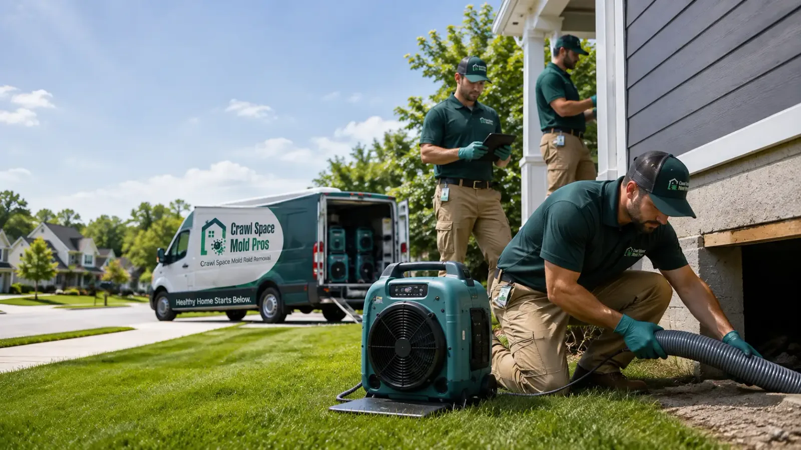Crawl Space Mold Removal in Maryland Line, MD